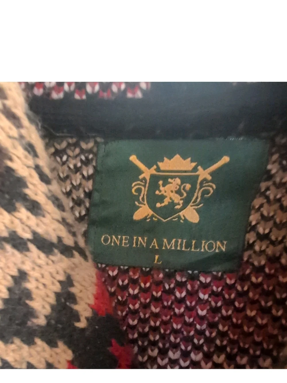 One In a Million cardigan Zip Hooded Sweater AZTEC SZ LARGE